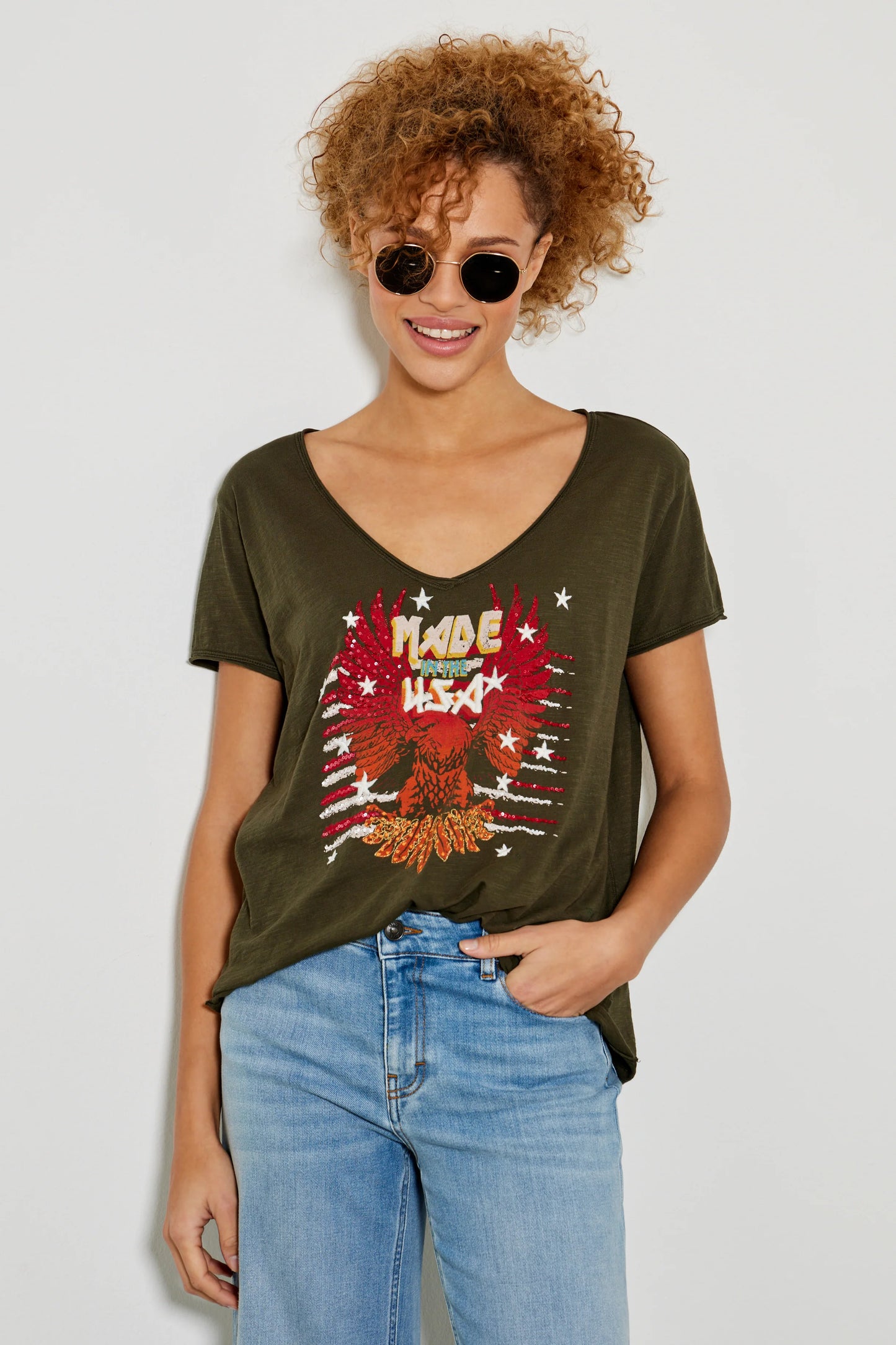 Camiseta caqui AGUILA