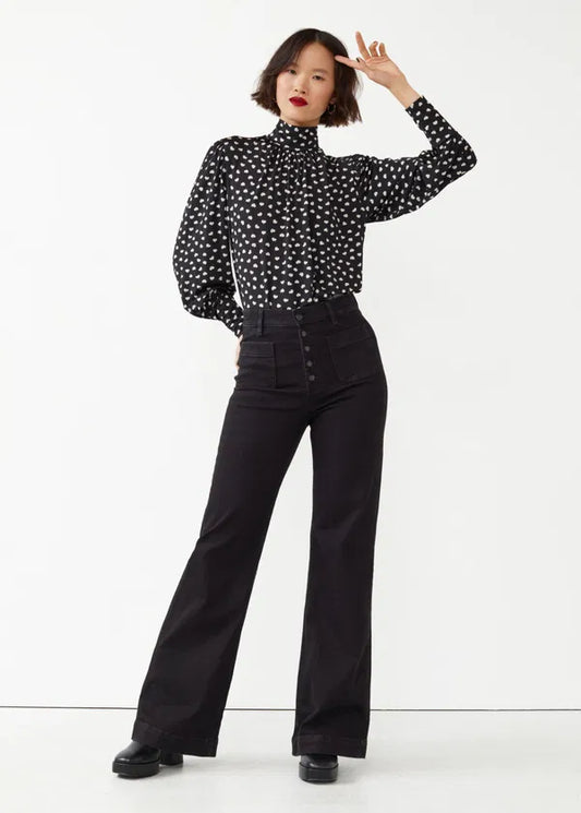 Pantalón ancho negro & Other Stories