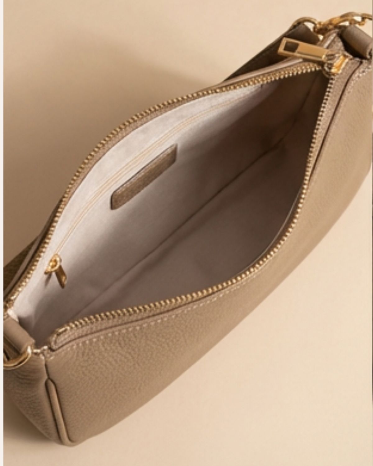 Bolso piel beige MINIMAL
