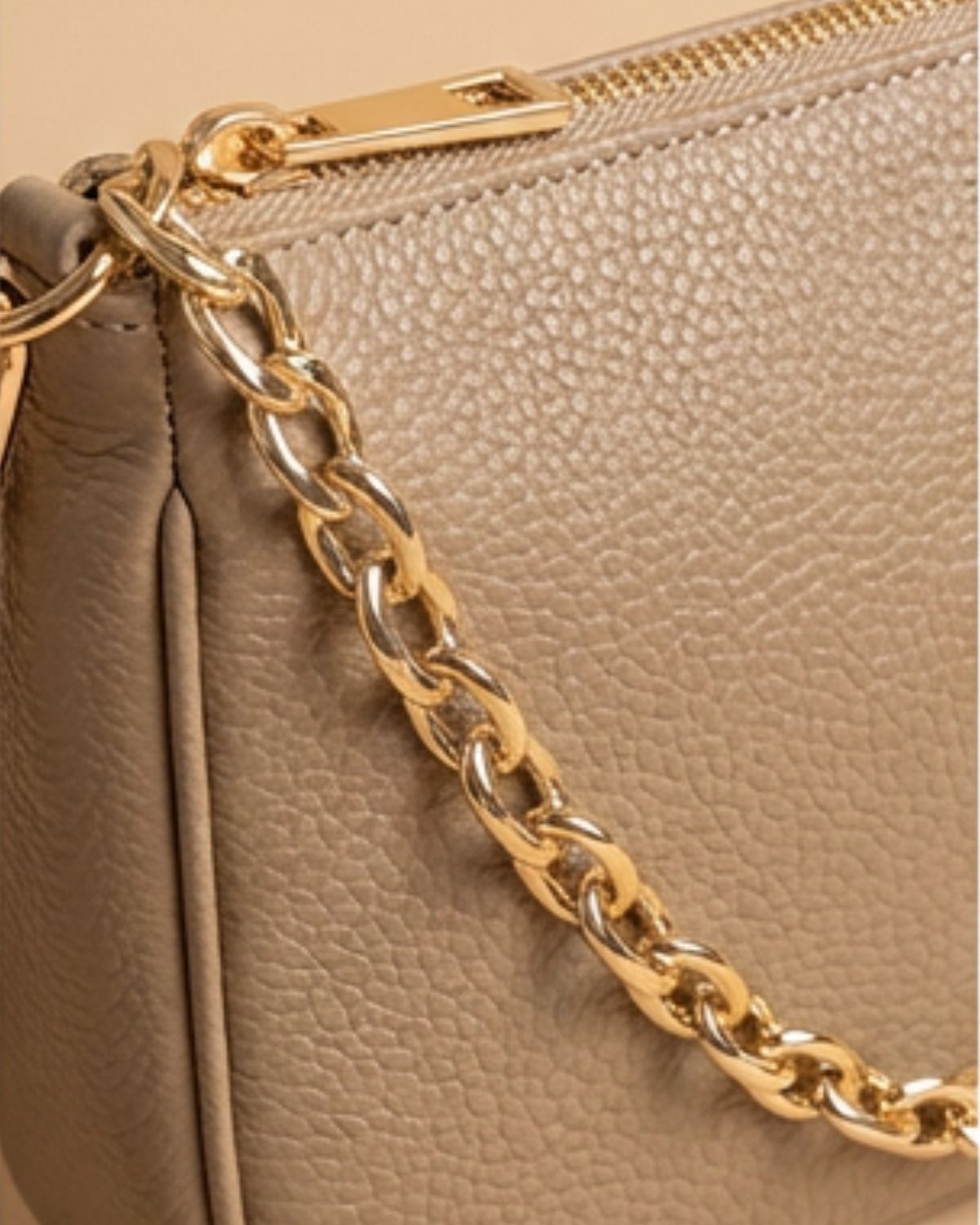 Bolso piel beige MINIMAL