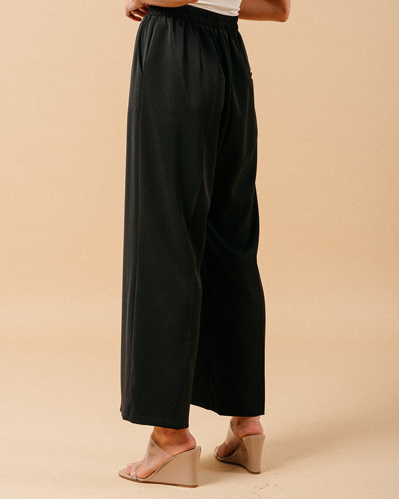 Pantalón ancho con goma negro