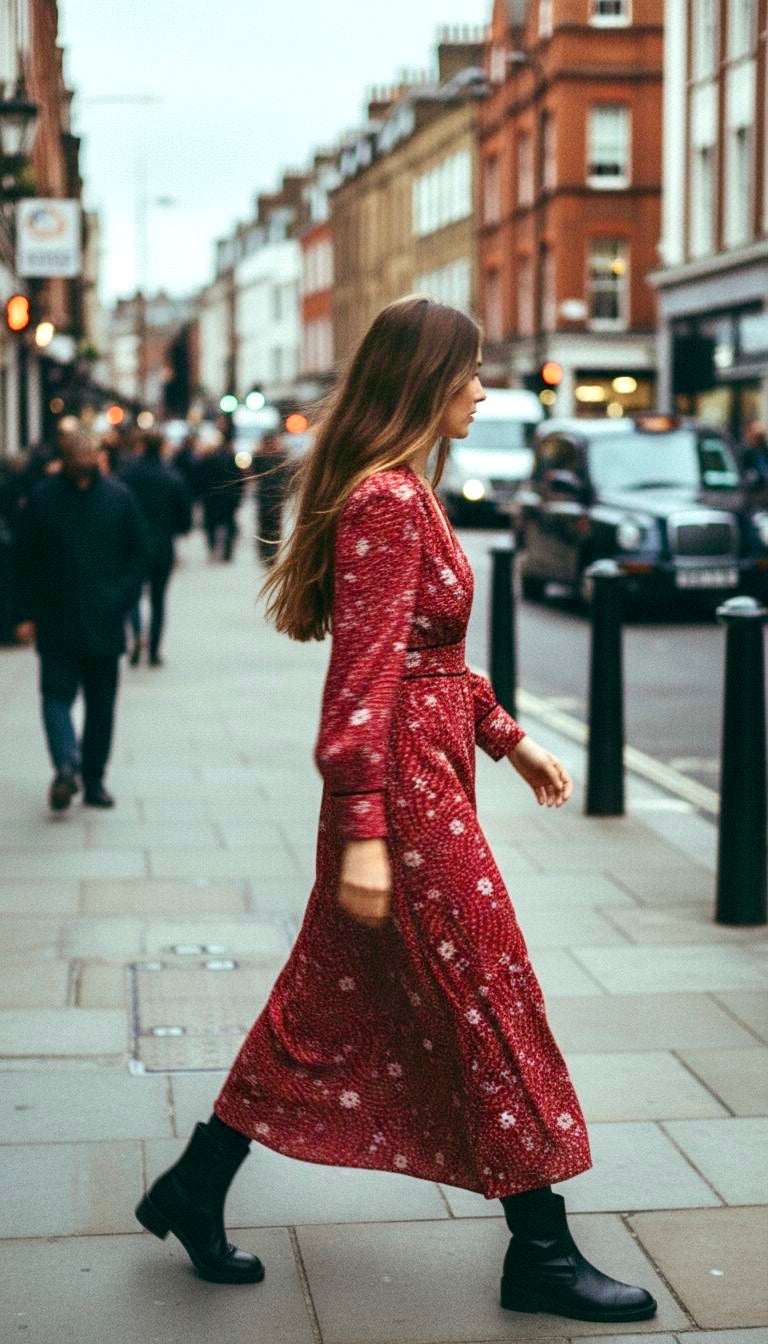 Vestido terracota BELKIS