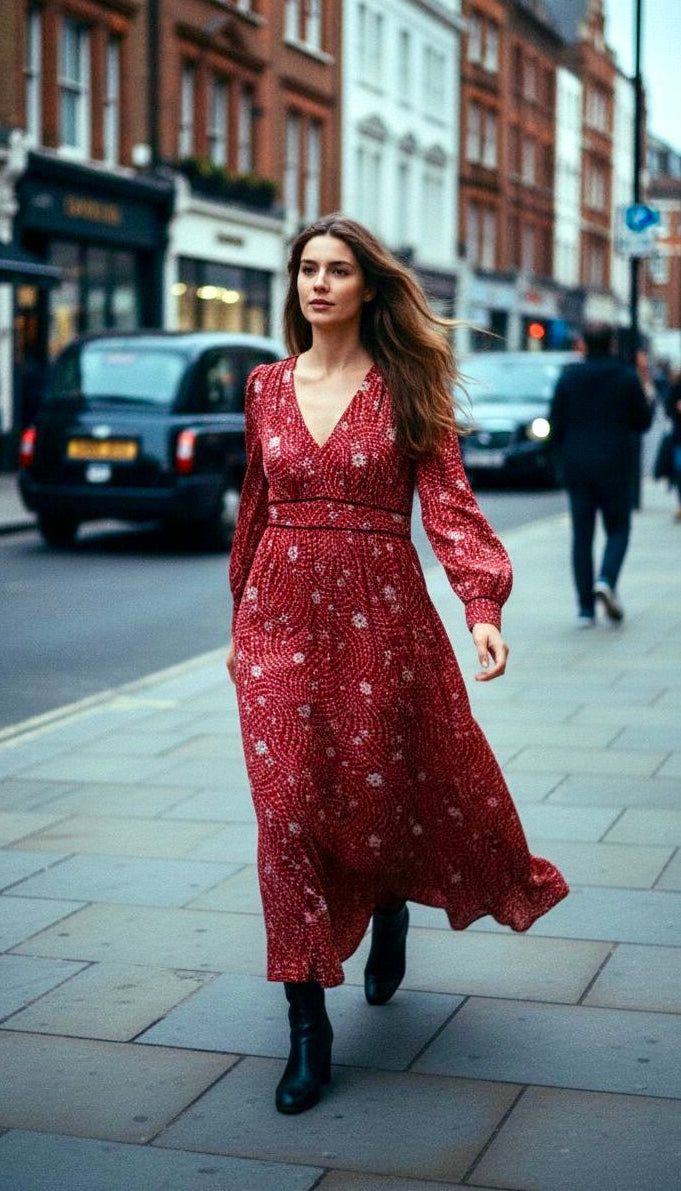 Vestido terracota BELKIS