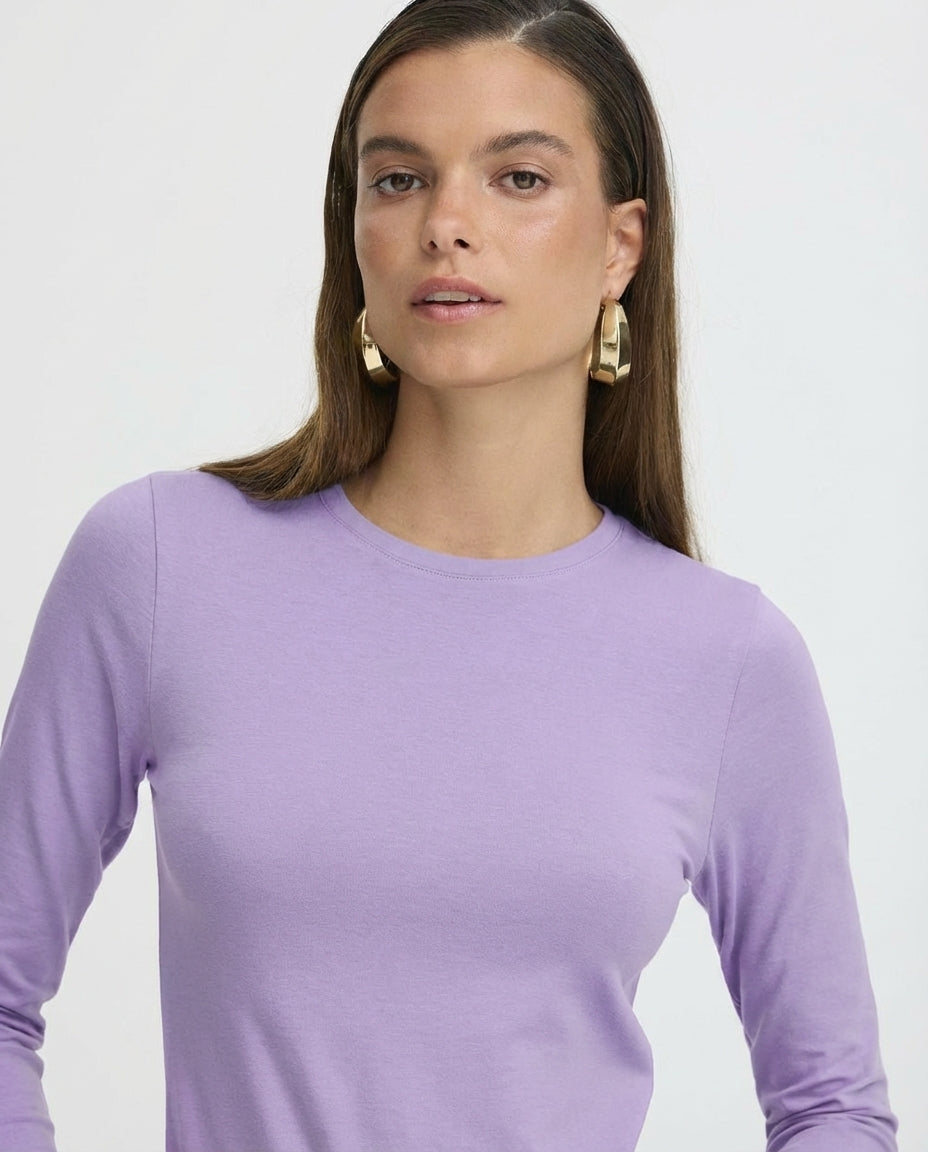 Camiseta básica malva PAMELA
