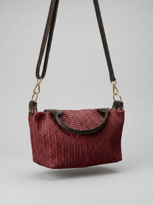 Bolso de piel rojo BRAID