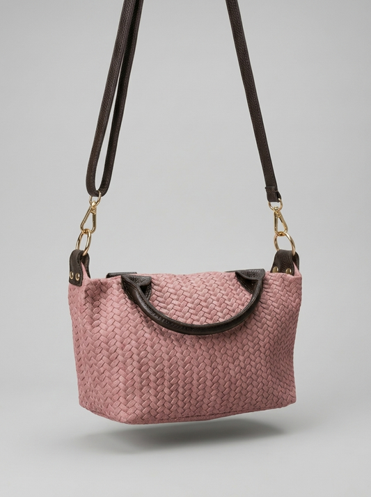 Bolso de piel rosa BRAID