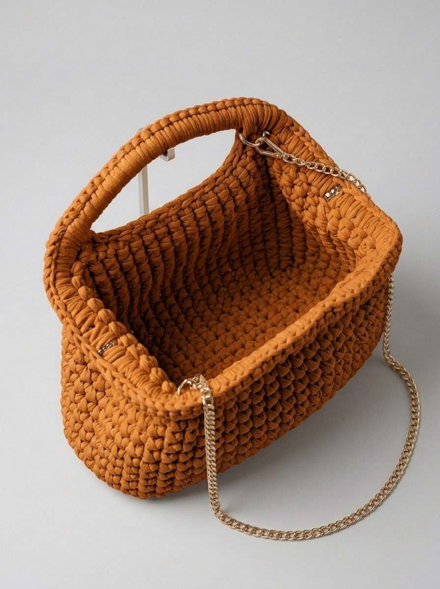 Bolso de crochet teja DINA