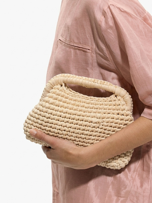 Bolso de crochet beige DINA