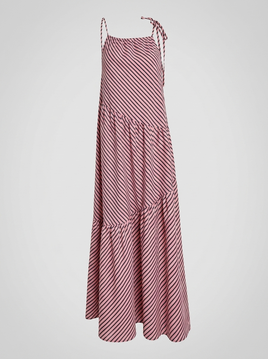 Vestido maxi rayas rosa DILAR
