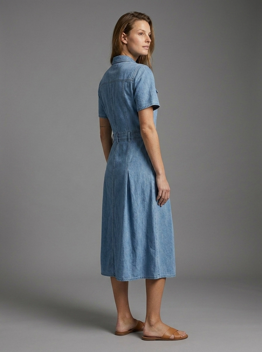 Vestido denim con cremallera DIRELLA