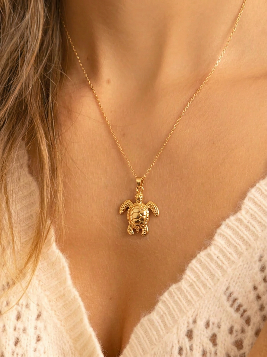 Collar medalla ACIANO tortuga