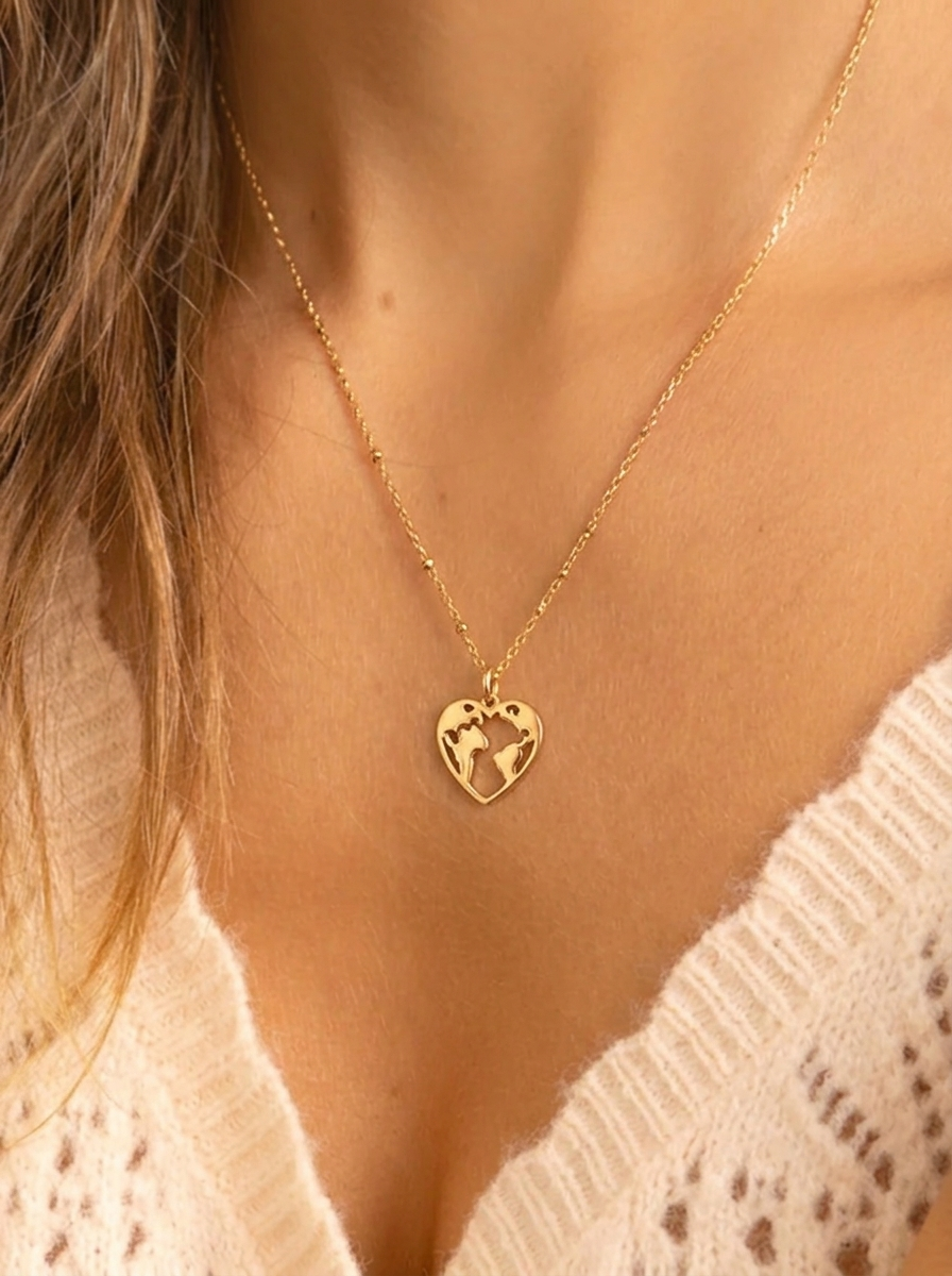 Collar medalla ACIANO mapa