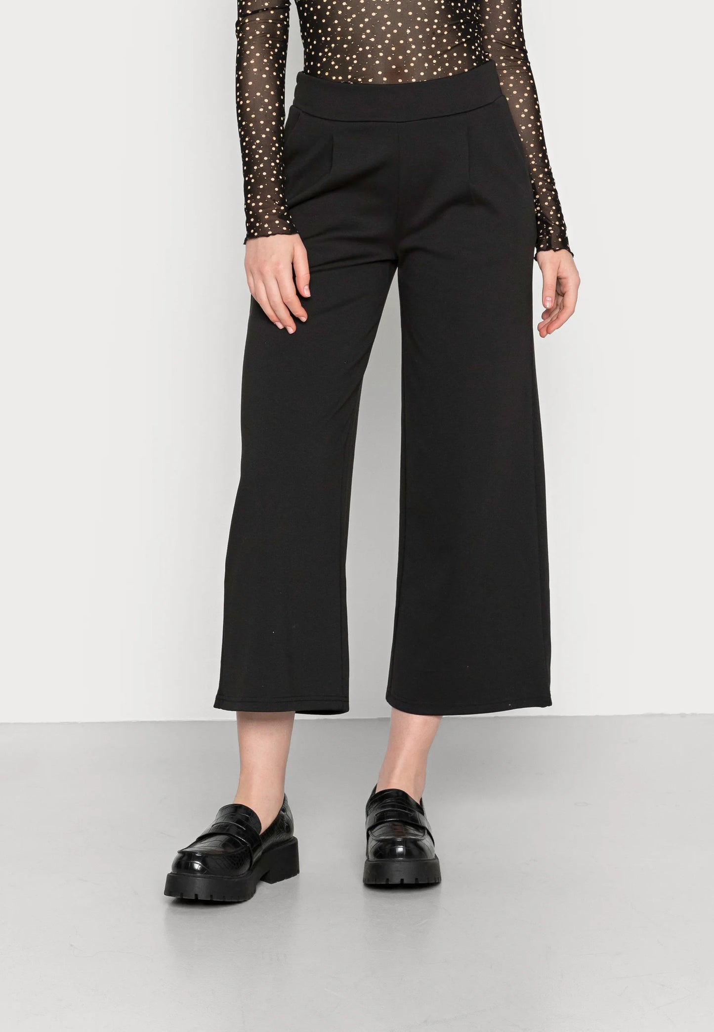 Pantalón ancho cropped EMANUELE negro