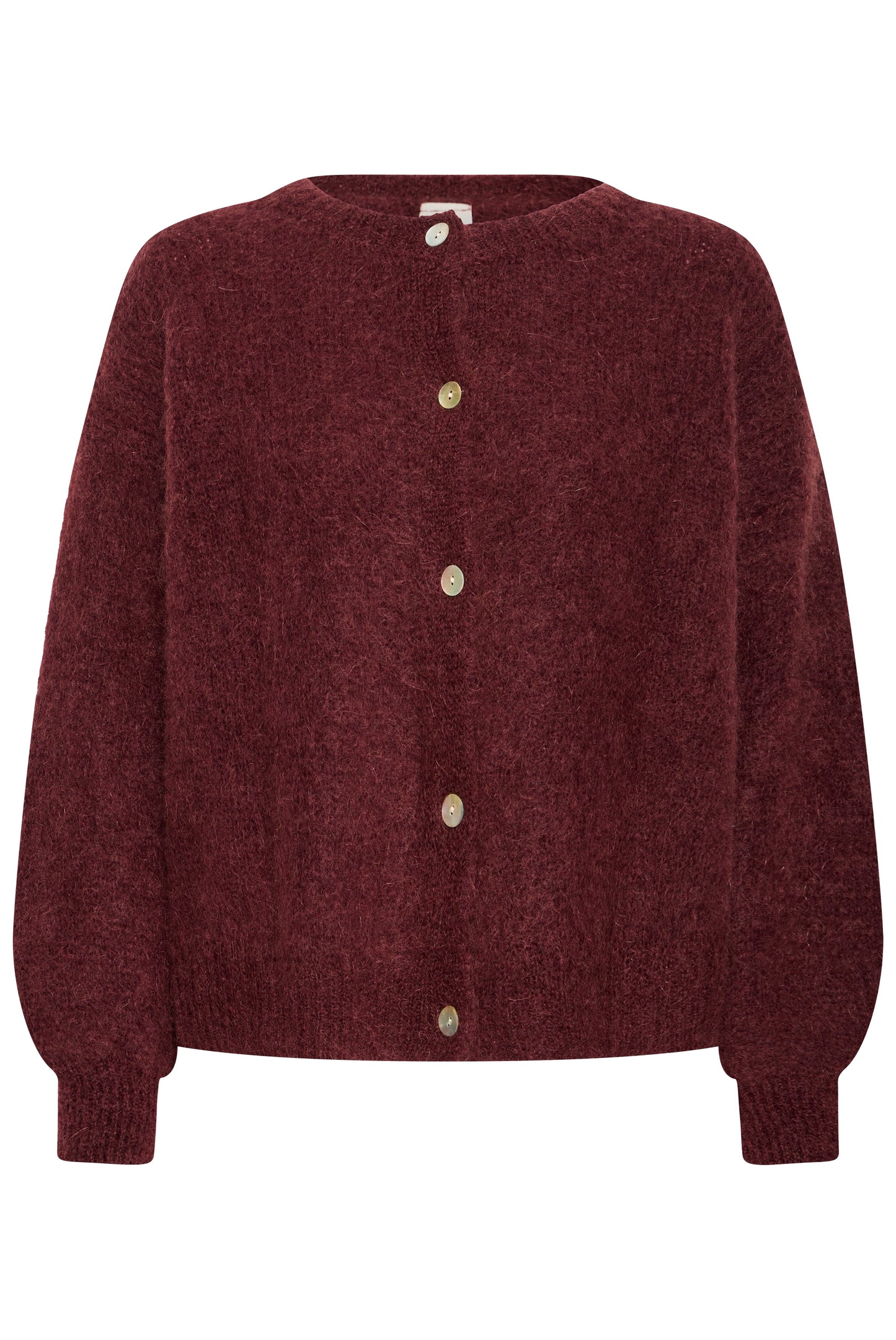 Chaqueta de punto mohair burdeos MILI