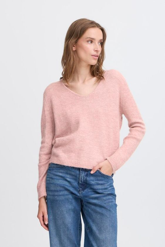 Jersey cuello pico rosa BAHITI