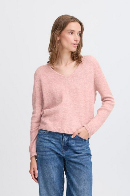 Jersey cuello pico rosa BAHITI