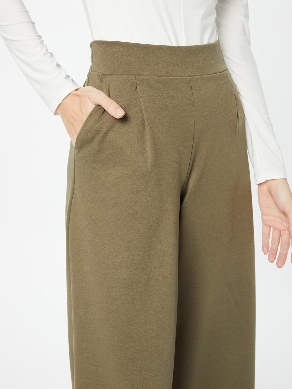 Pantalón ancho cropped EMANUELE caqui