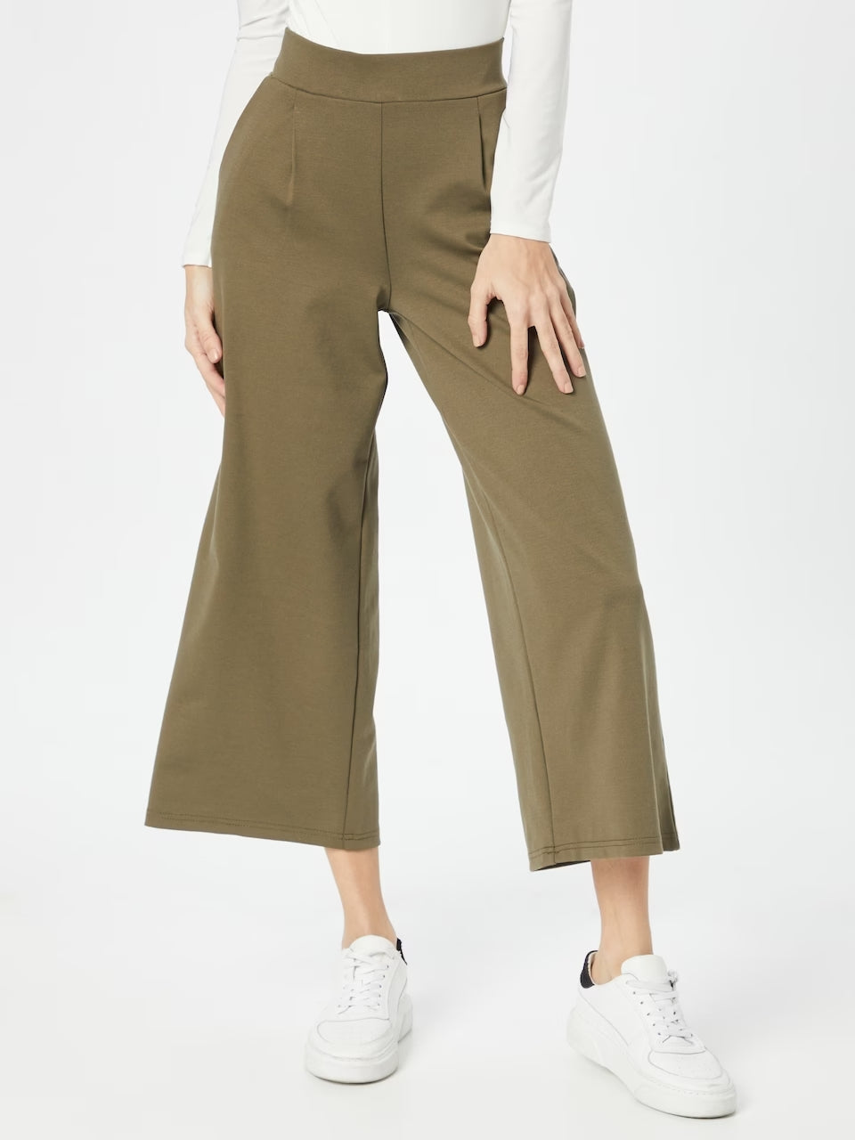 Pantalón ancho cropped EMANUELE caqui
