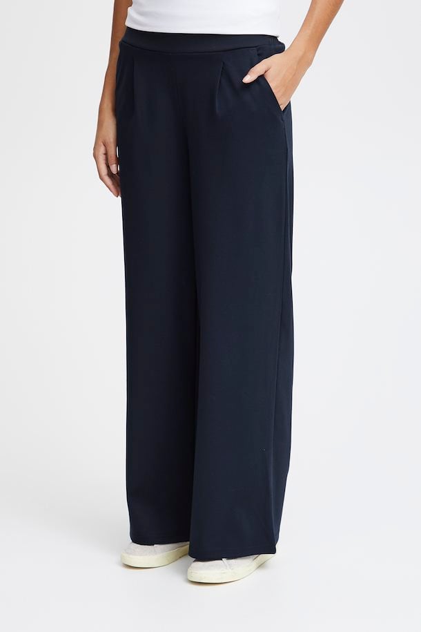 Pantalón wide leg azul marino RIVERA