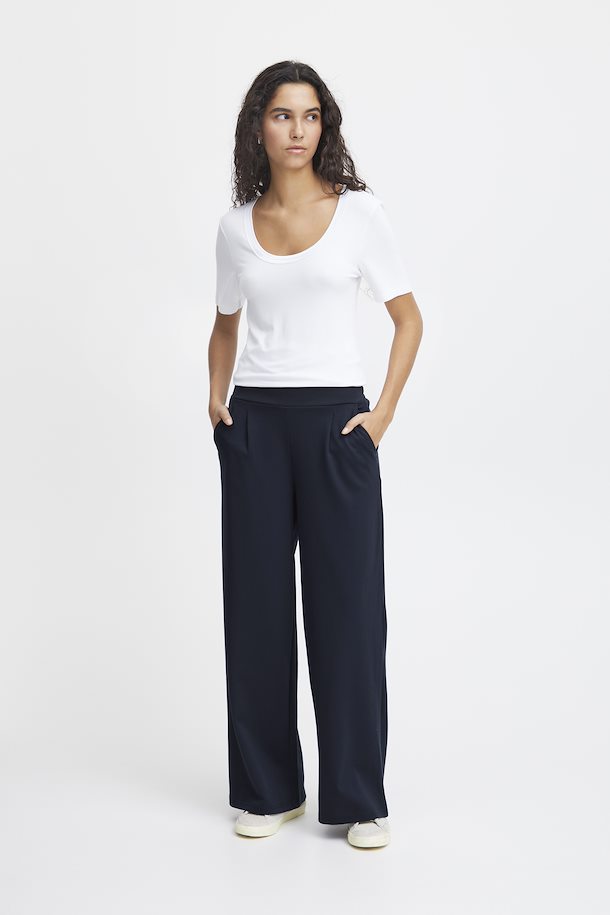 Pantalón wide leg azul marino RIVERA