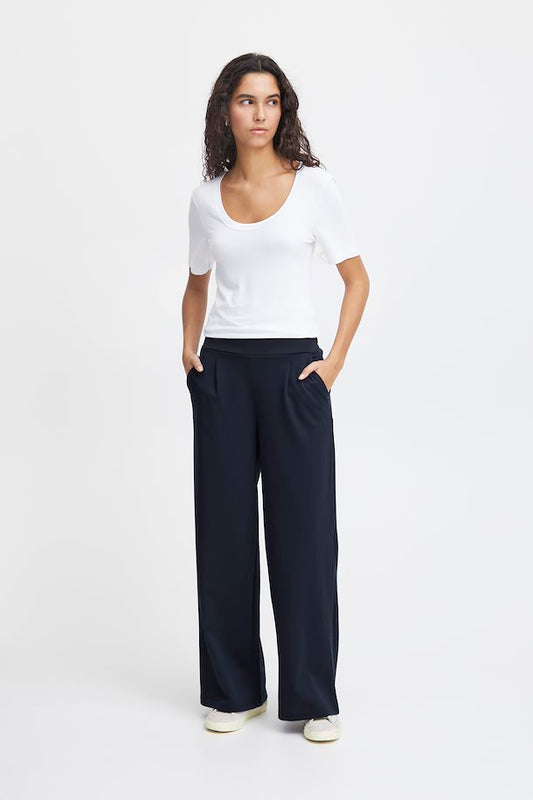 Pantalón wide leg azul marino RIVERA