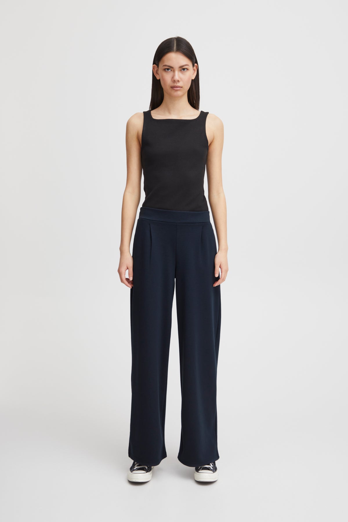 Pantalón wide leg azul marino RIVERA