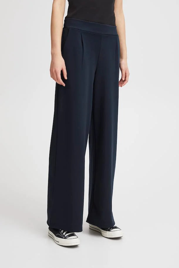 Pantalón wide leg azul marino RIVERA