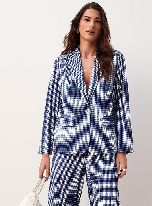 Blazer de cuadro vichy DILMA