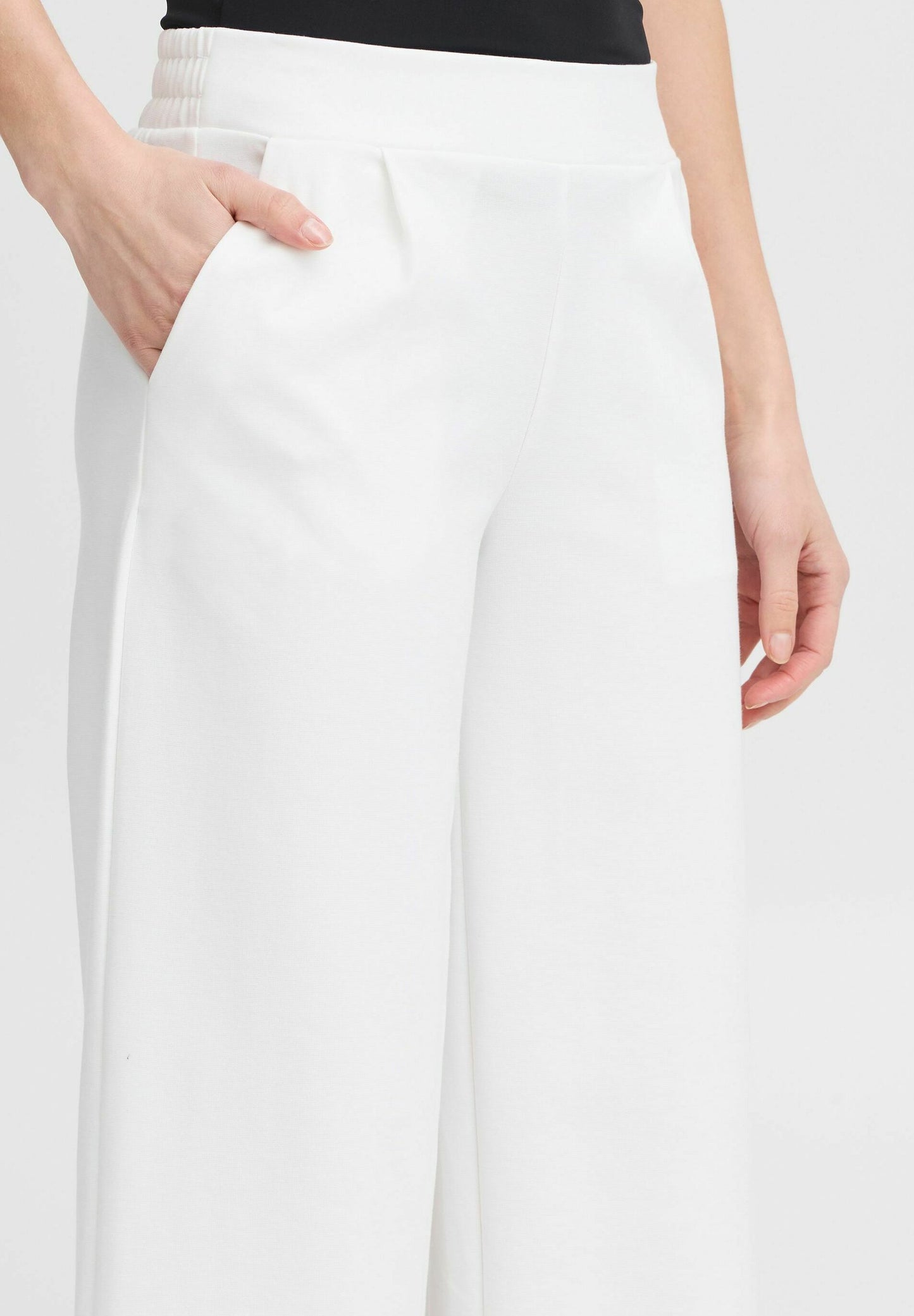 Pantalón ancho cropped EMANUELE blanco