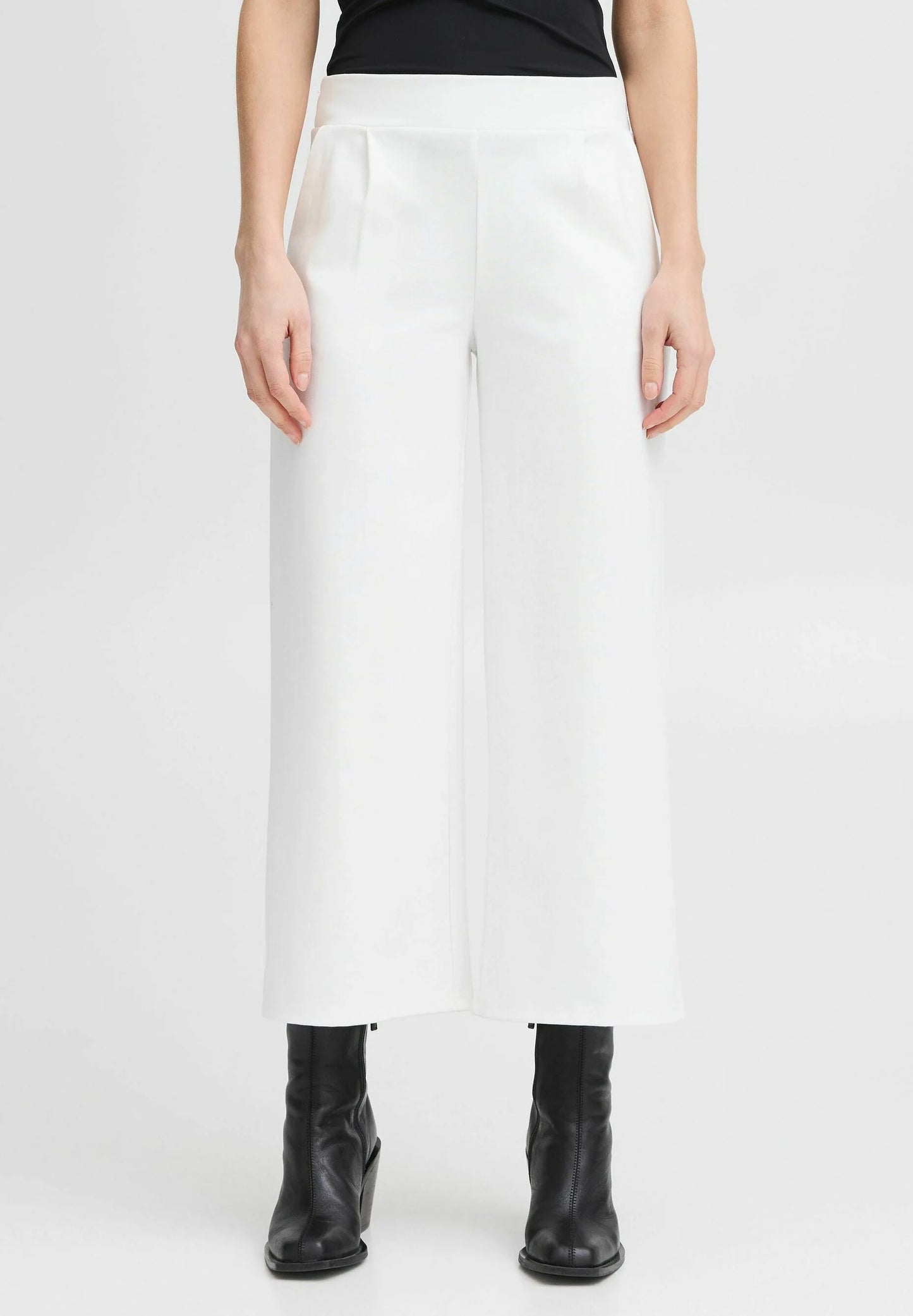 Pantalón ancho cropped EMANUELE blanco