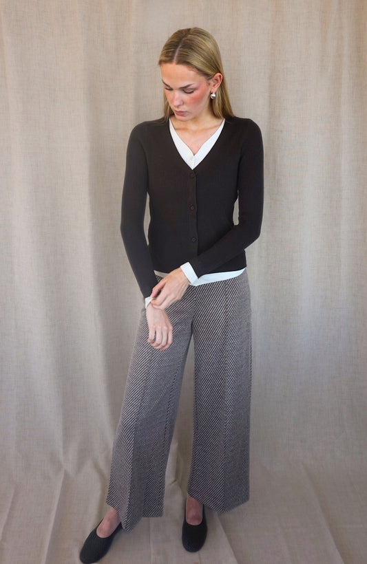 Pantalón pierna ancha TWILL