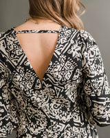 Vestido estampado black & white LAURENCE