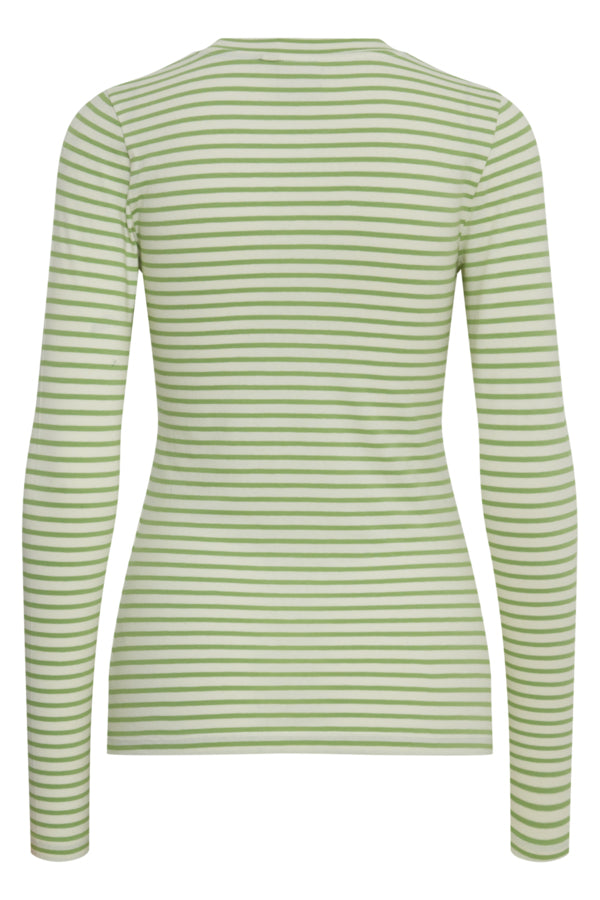 Camiseta de manga larga rayas verde