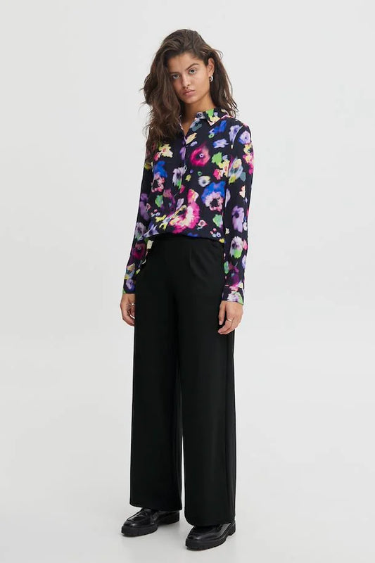 Pantalón wide leg negro RIVERA