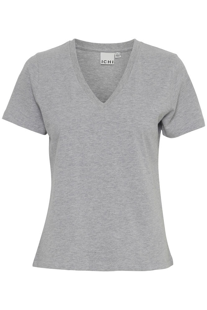 Camiseta básica cuello pico PALMA gris