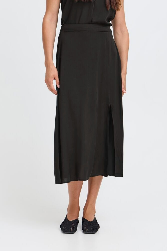 Falda midi negra DOELLA
