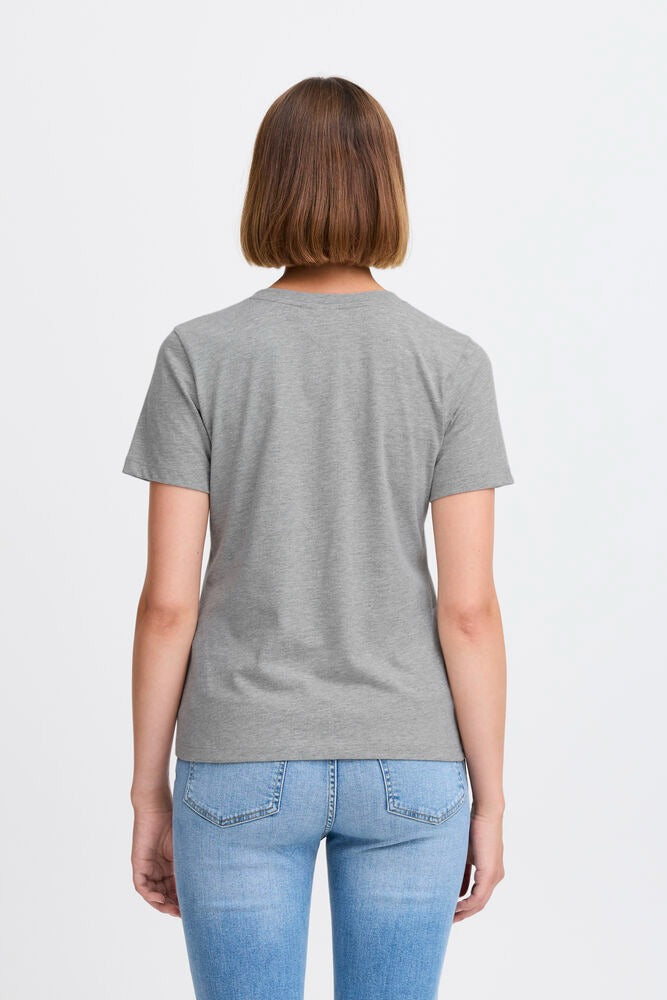 Camiseta básica cuello pico PALMA gris