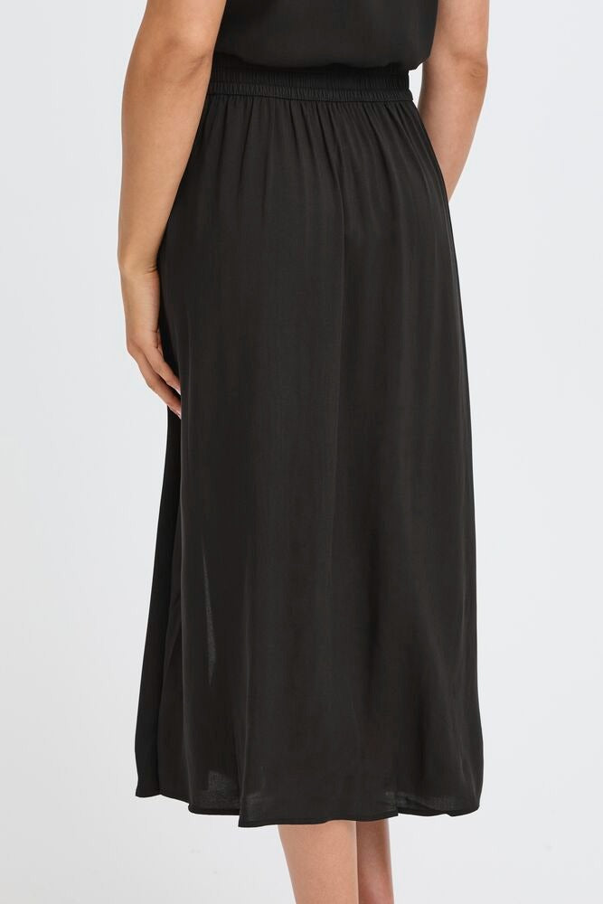 Falda midi negra DOELLA