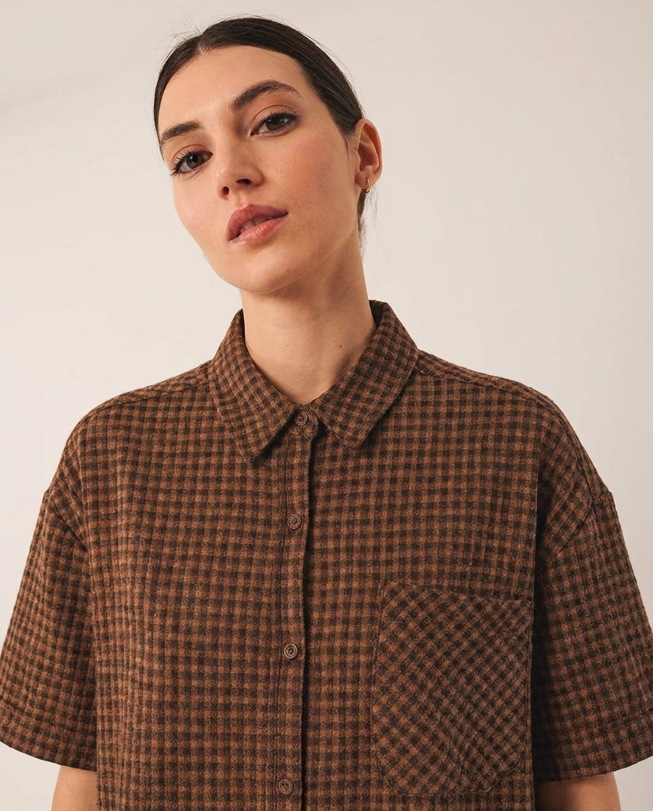 Sobrecamisa cuadros vichy BILLIE
