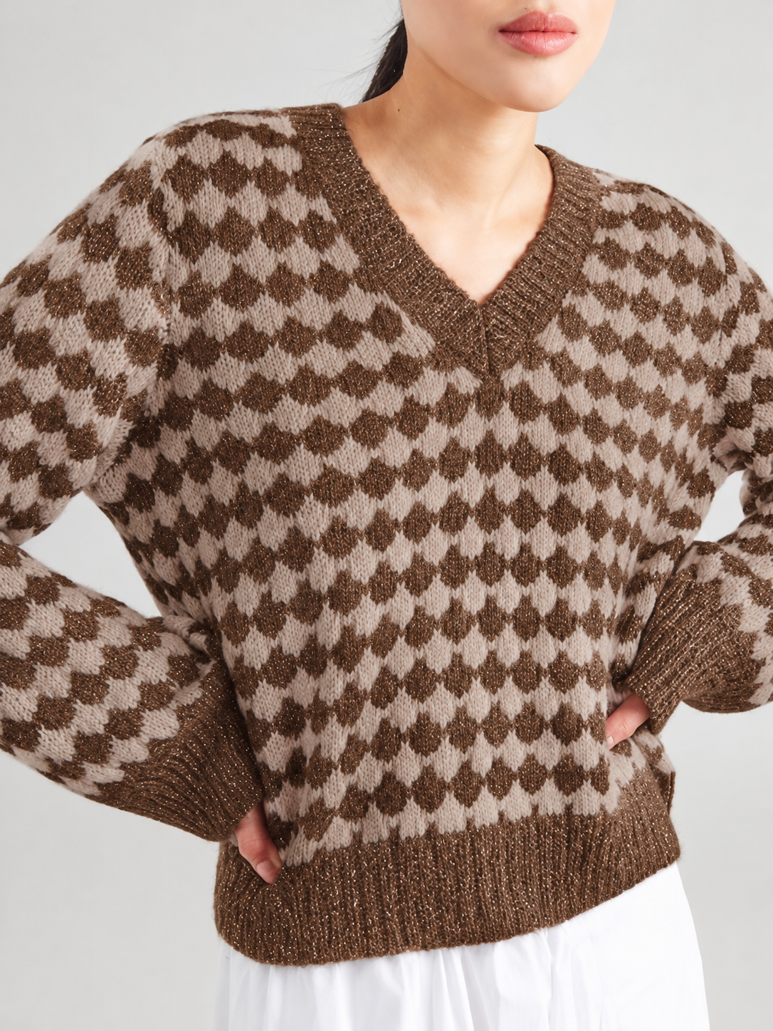 Jersey rombos marrón BILMA
