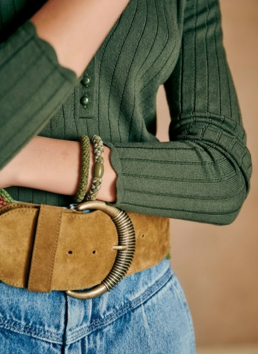 KKNEKKI DUO - mix green beige glitter