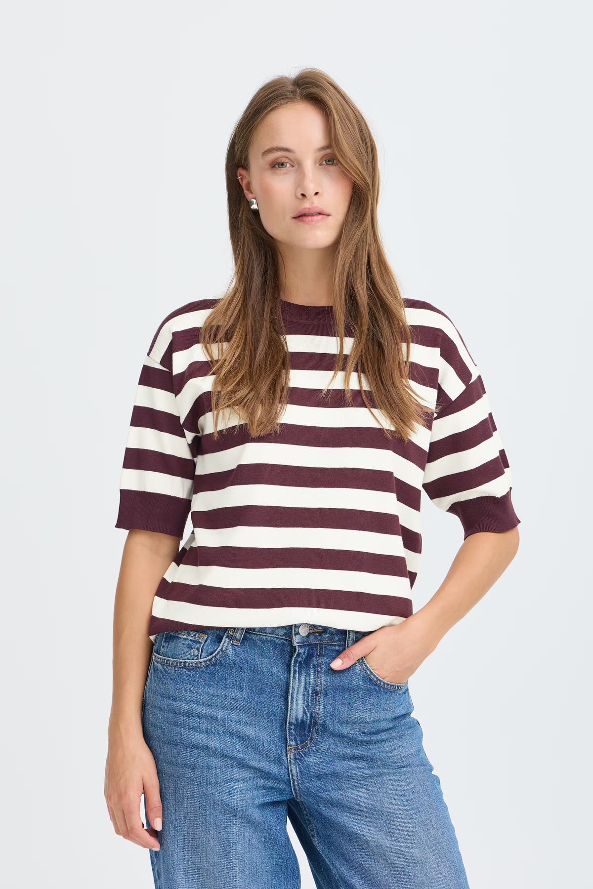 Jersey de punto fino LINNA rayas