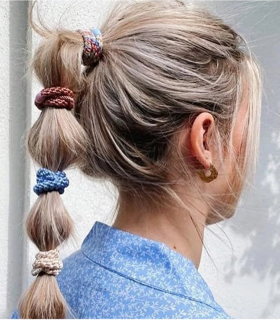 Goma de pelo KKNEKKI old pink glitter