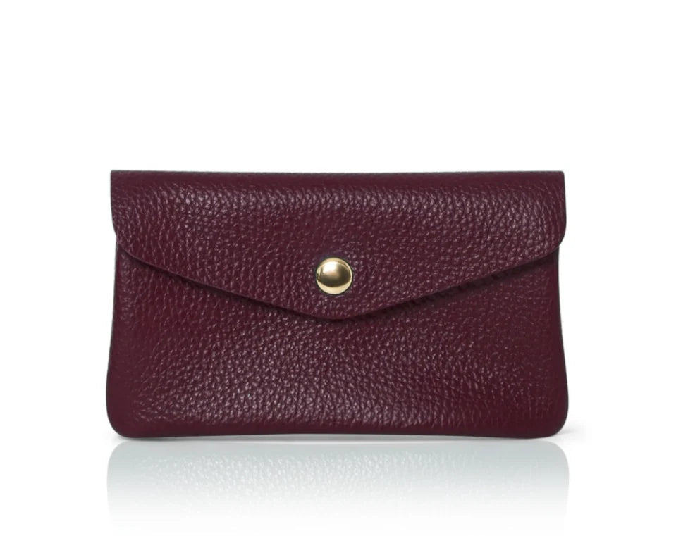 Monedero de piel rectangular mate