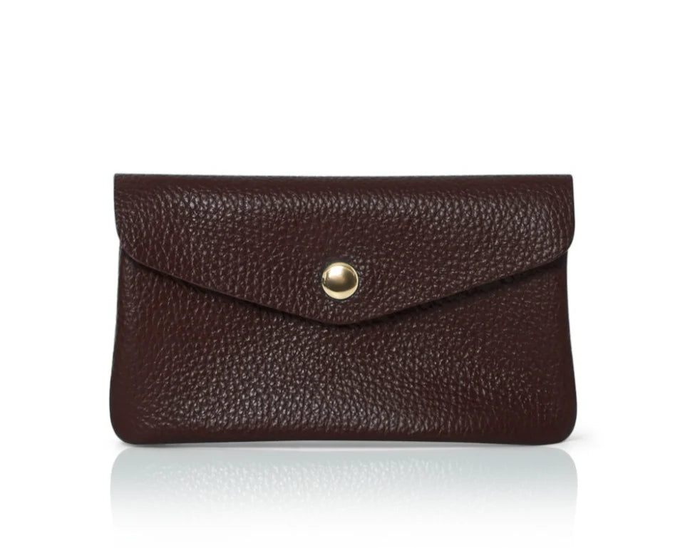 Monedero de piel rectangular mate