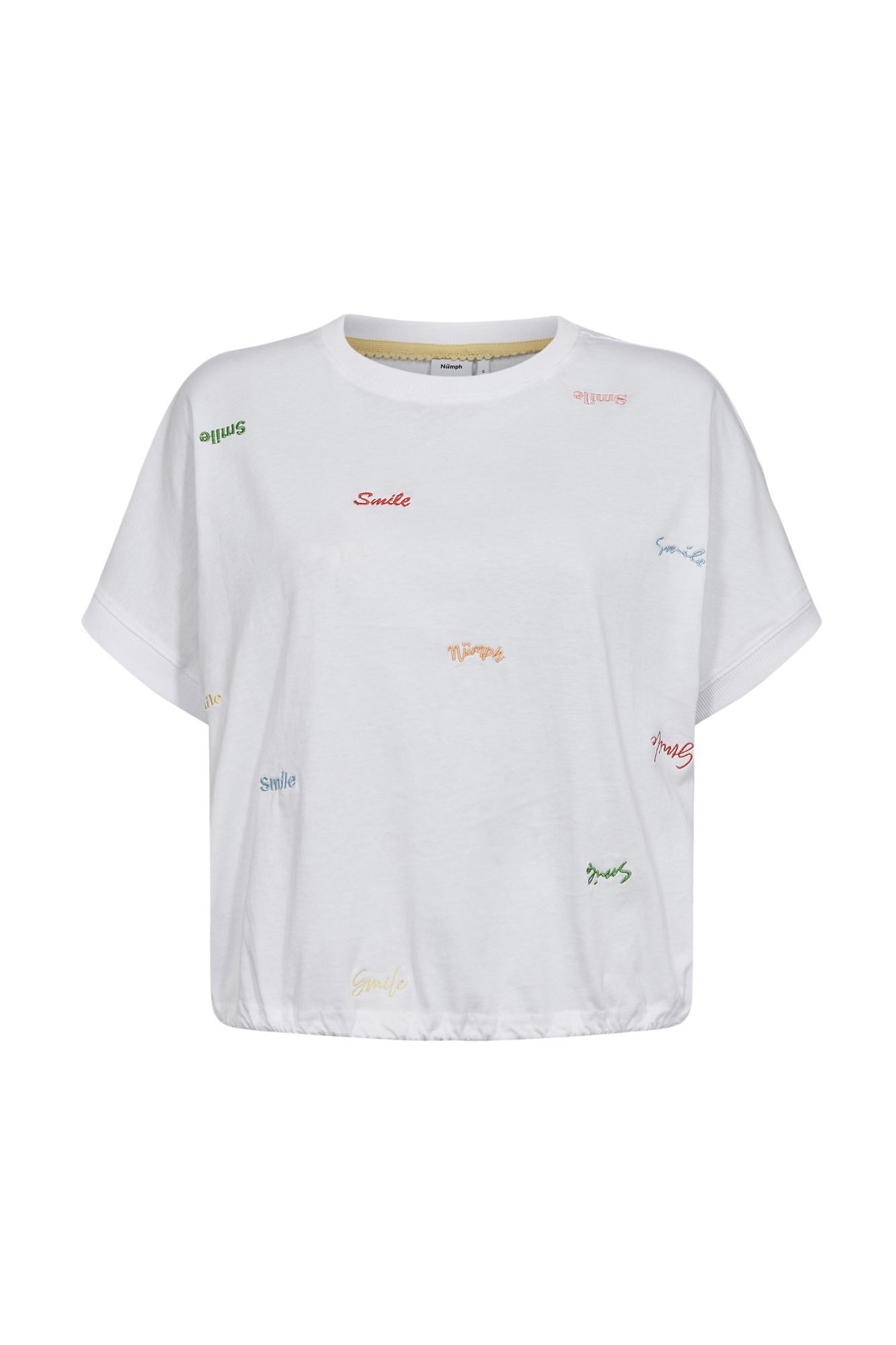 Camiseta blanca con bordados DOYA