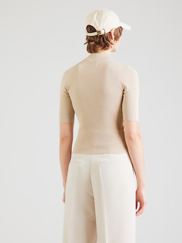 Jersey de canalé beige BEA