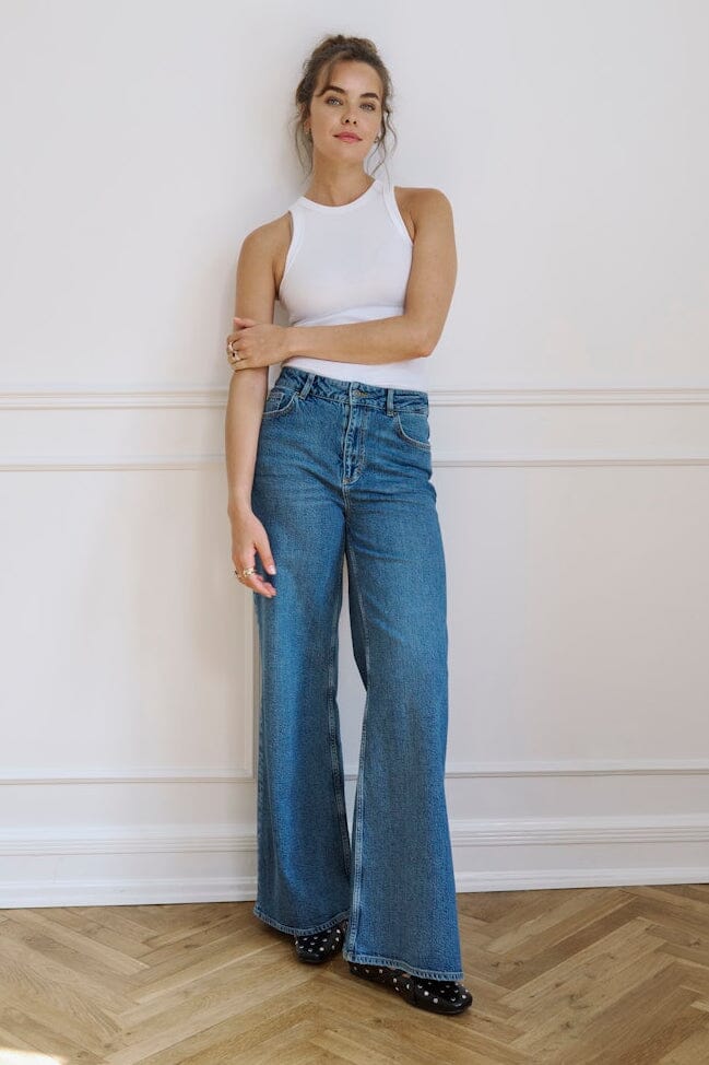 Vaquero wide leg de tiro alto PILAR