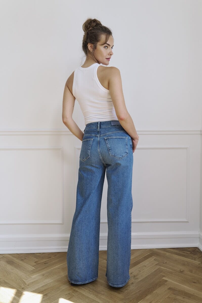 Vaquero wide leg de tiro alto PILAR
