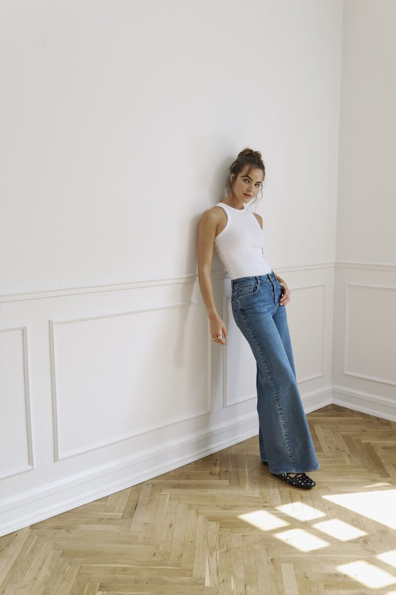 Vaquero wide leg de tiro alto PILAR